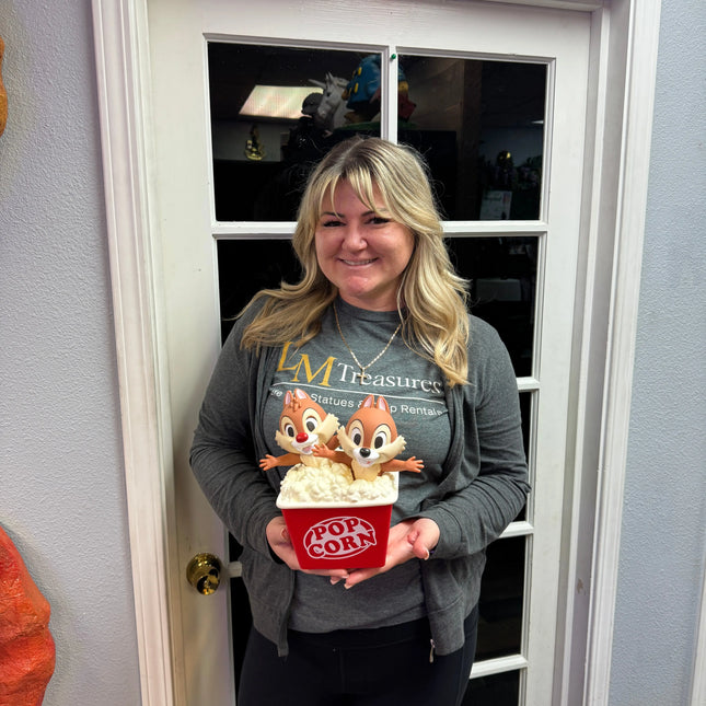 Disney Chip 'n Dale Small Piggy Bank Statue LM Treasures - BK