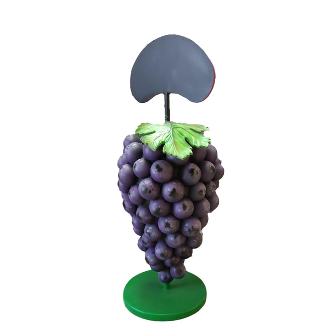 Purple Grapes Over Sized Statue With Menu Board LM Treasures - A