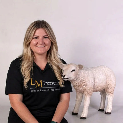 Texelaar Baby Lamb Standing Life Size Statue LM Treasures - H