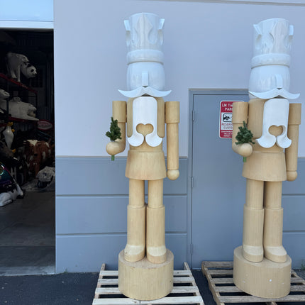 Pre-Owned Wood Nutcracker Style 2 Life Size Statue