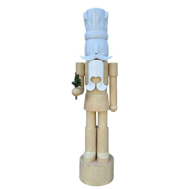 Pre-Owned Wood Nutcracker Style 2 Life Size Statue