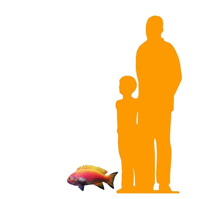 Orange Fish Statue LM Treasures - A