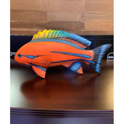 Red Striped Fish Statue - LM Treasures 