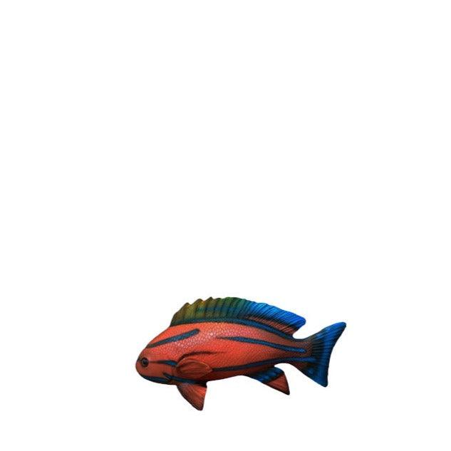 Red Striped Fish Statue - LM Treasures 
