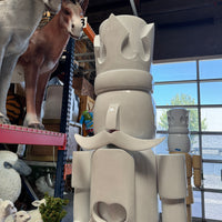 Pre-Owned Nordstrom White Nutcracker Style 2 Life Size Statue