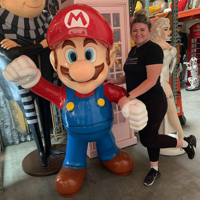 Large Jumper Boy Hand Up Over Sized Statue - LM Treasures 