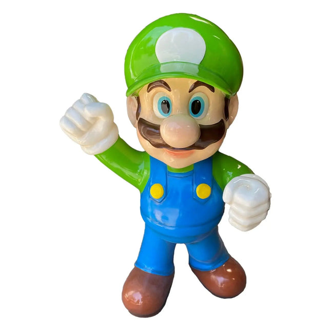 Small Green Jumper Boy Hand Up Over Sized Statue LM Treasures - A