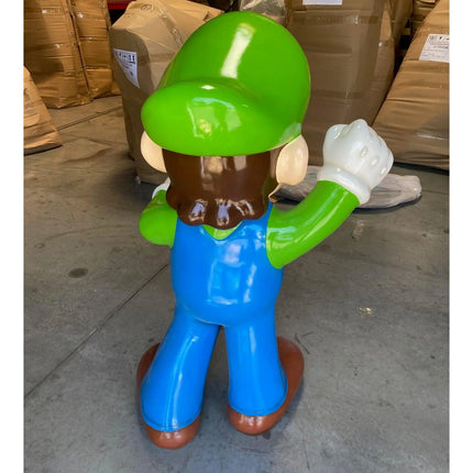 Small Green Jumper Boy Hand Up Over Sized Statue LM Treasures - A