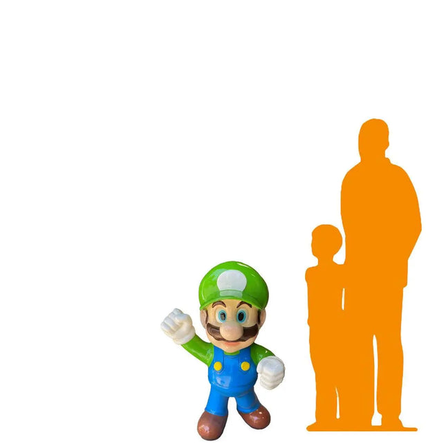 Small Green Jumper Boy Hand Up Over Sized Statue LM Treasures - A