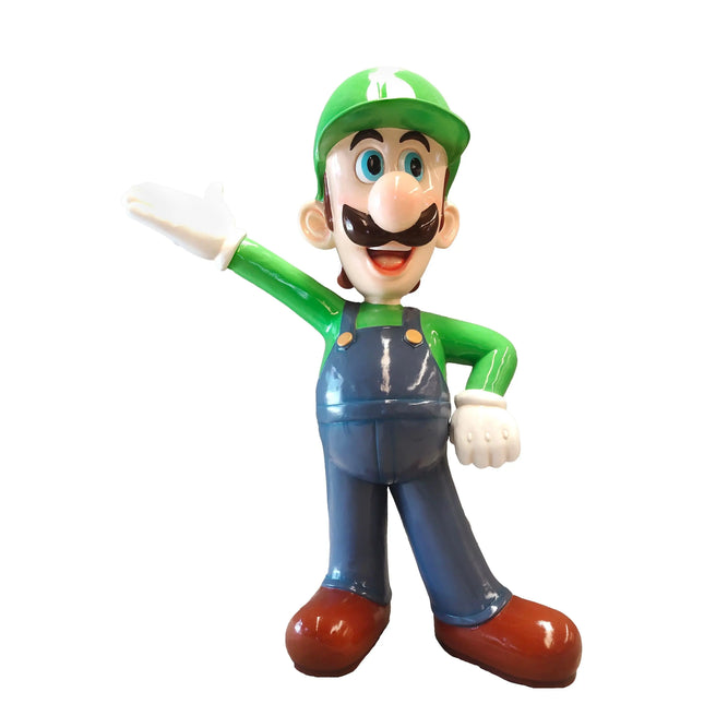 Large Green Jumper Boy Hand Up Statue LM Treasures - A