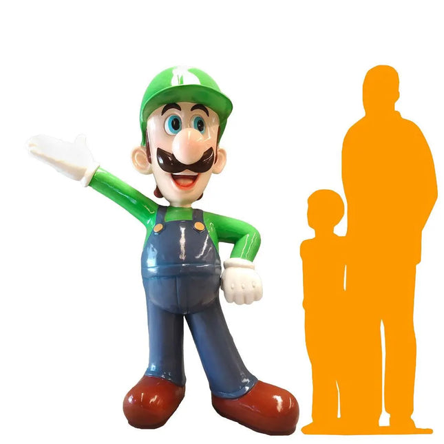 Large Green Jumper Boy Hand Up Statue LM Treasures - A