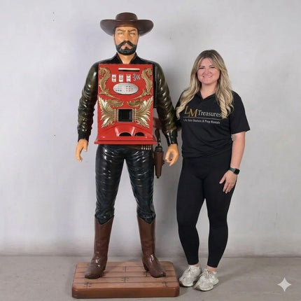 Cowboy Slot Machine Cabinet Life Size Statue LM Treasures - GP