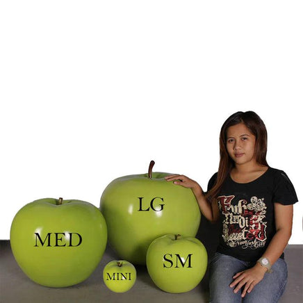 Medium Green Apple Over Sized Statue - LM Treasures 