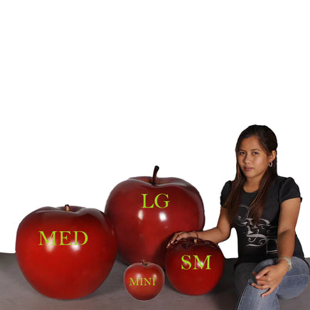 Large Red Apple Over Sized Statue - LM Treasures 