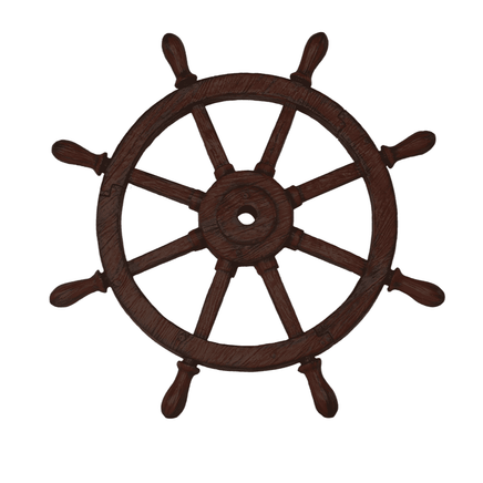 Rudder Wheel Life Size Statue - LM Treasures 