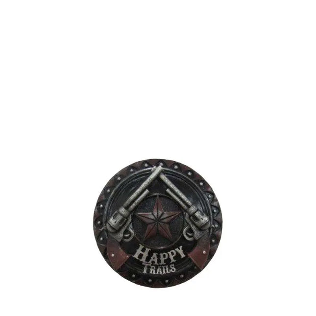Western Happy Trails Gun Sign Statue LM Treasures - D
