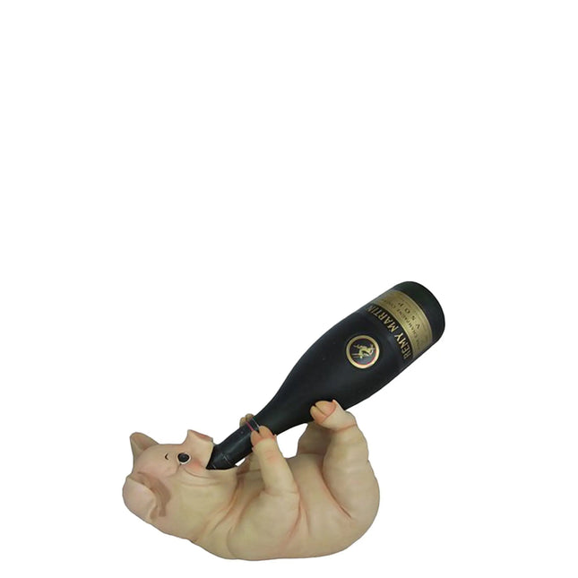 Pig Wine Bottle Holder Statue LM Treasures - D