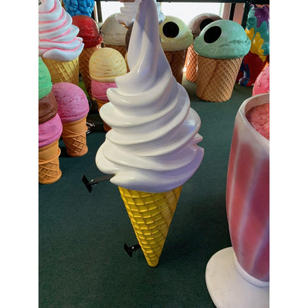 Large Hanging Soft Serve Vanilla Ice Cream Over Sized Statue - LM Treasures 