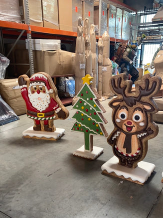Reindeer Gingerbread Cookie Over Sized Statue - LM Treasures 