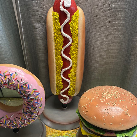 Hot Dog Table Top Over Sized Restaurant Prop Resin Statue - LM Treasures 