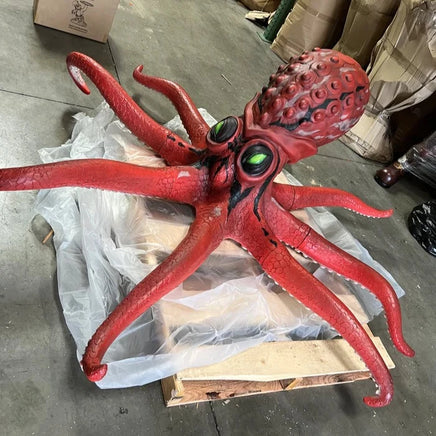 Red Octopus Statue - LM Treasures 