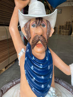 Bathing Cowboy Life Size Statue - LM Treasures 