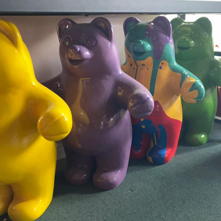 Large Purple Gummy Bear Over Sized Statue - LM Treasures 