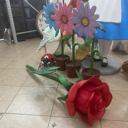 Large Rose Over Sized Flower Statue - LM Treasures 