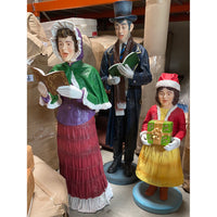 Christmas Caroler Woman Life Size Statue - LM Treasures 