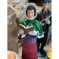 Christmas Caroler Woman Life Size Statue - LM Treasures 