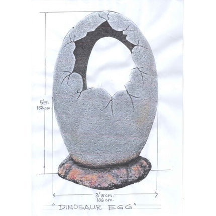 Large Dinosaur Egg Photo Op Life Size Statue