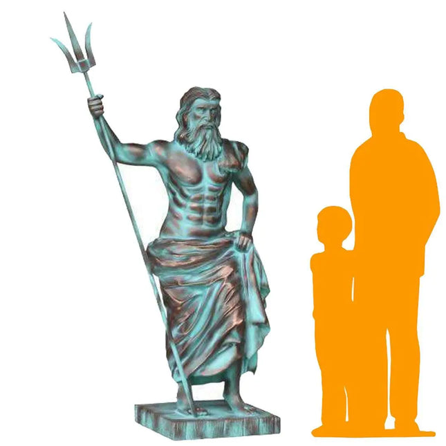 Mermaid Poseidon Life Size Statue LM Treasures - A