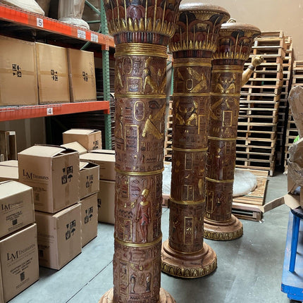 Single Egyptian Column Life Size Statue - LM Treasures 