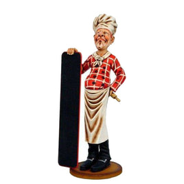 Baker Chef With Menu Board Life Size Statue - LM Treasures 
