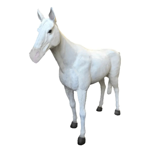 White Horse Standing Life Size Statue LM Treasures - PT