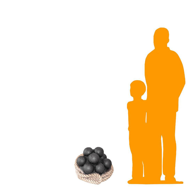 Cannon Balls And Rope Life Size Statue