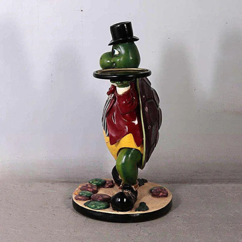 Turtle Butler Life Size Waiter Reptile Animal Statue – LM Treasures