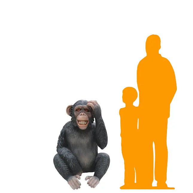 Monkey Max Chimpanzee Life Size Statue LM Treasures - PT