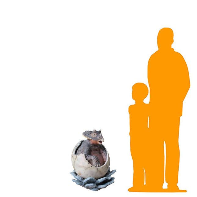 Triceratops Dinosaur Hatching Statue - LM Treasures 