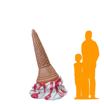 Strawberry Melting Ice Cream Over Sized Statue - LM Treasures 