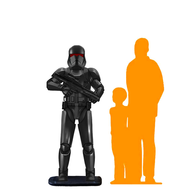 Space Trooper In Black Life Size Statue