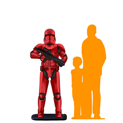 Space Trooper In Red Life Size Statue