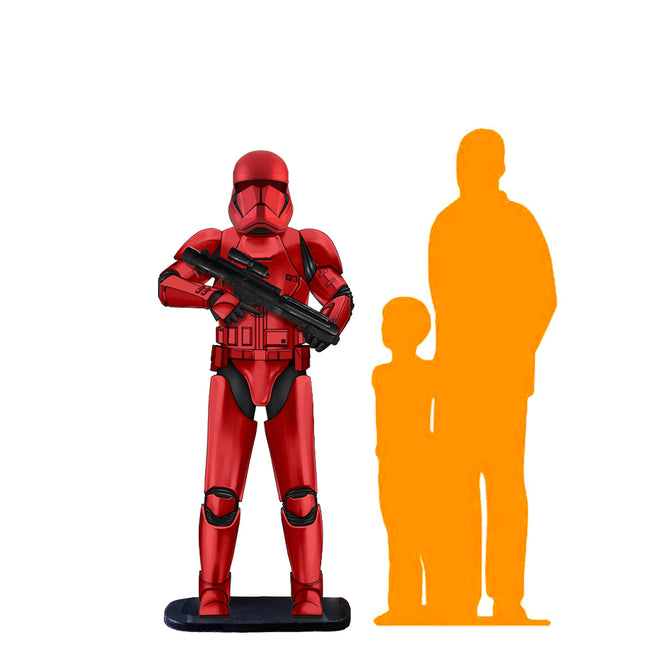 Space Trooper In Red Life Size Statue