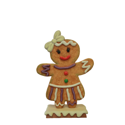 Large Girl Gingerbread Cookie Over Sized Statue - LM Treasures 