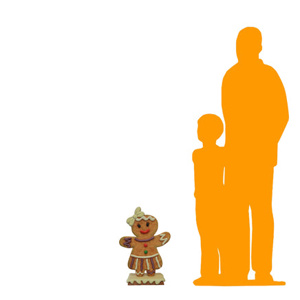 Small Girl Gingerbread Cookie Over Sized Statue - LM Treasures 