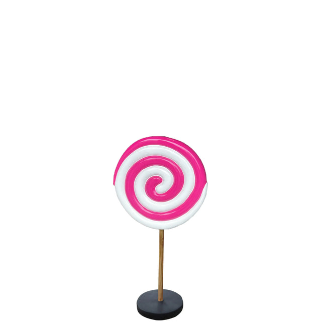 Small Dark Pink Twirl Lollipop Over Sized Statue LM Treasures - PT