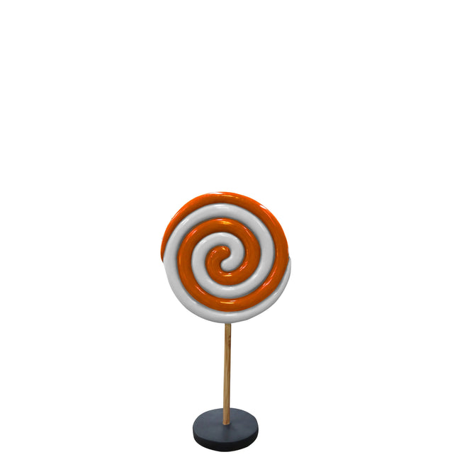 Small Orange Twirl Lollipop Over Sized Statue LM Treasures - PT