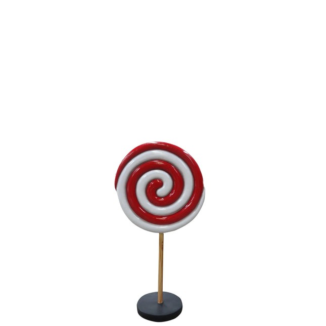 Small Red Twirl Lollipop Over Sized Statue LM Treasures - PT
