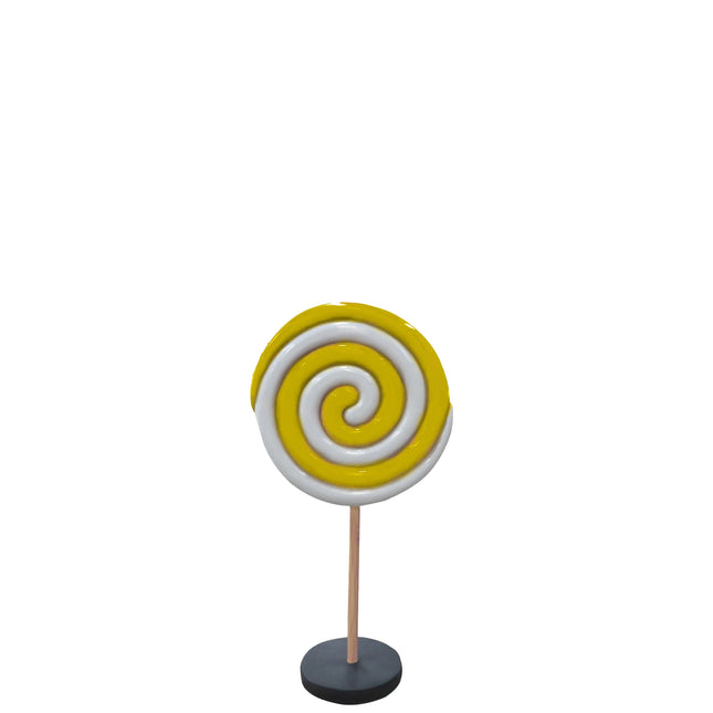 Small Yellow Twirl Lollipop Over Sized Statue LM Treasures - PT