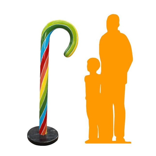 Large Rainbow Candy Cane Over Sized Statue - LM Treasures 